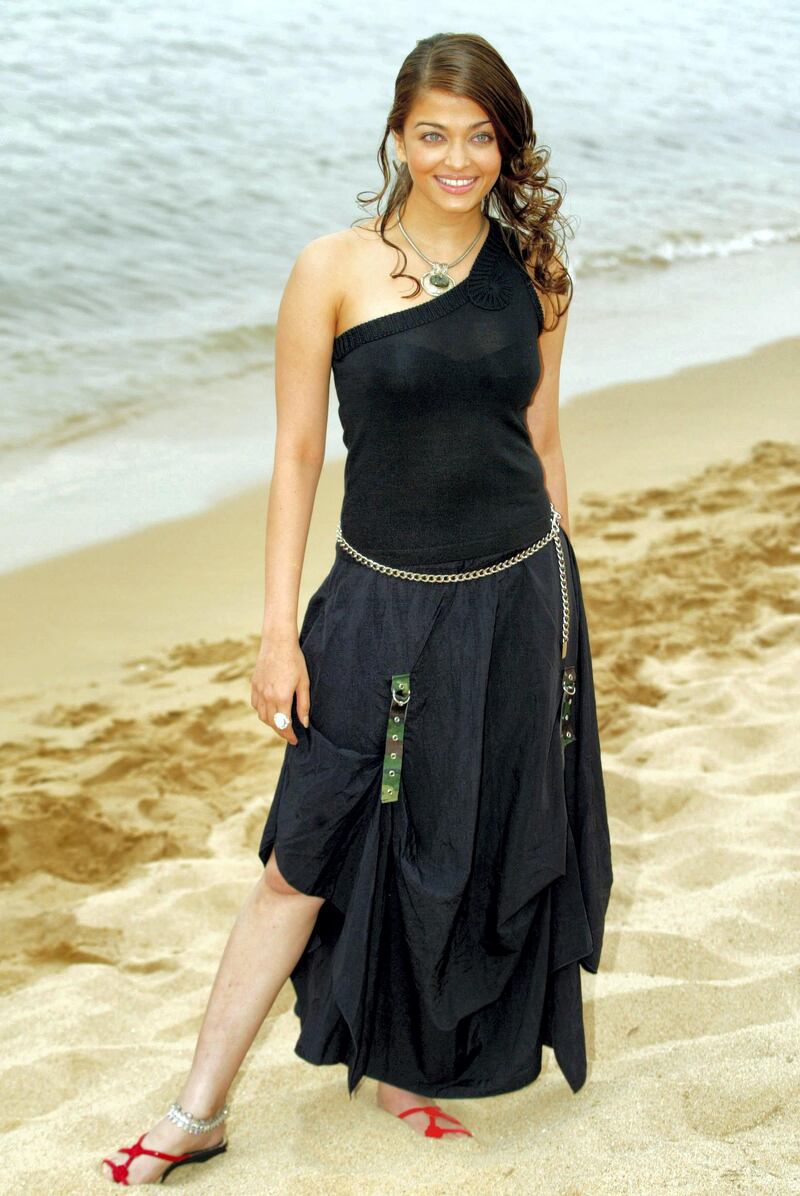 CANNES, FRANCE - MAY 17:  Actress Aishwarya Rai poses at the photo call for "Pride and Prejudice" during the  56th International Cannes Film Festival 2003 on May 17, 2003 in Cannes, France. (Photo by Scott Barbour/Getty Images)