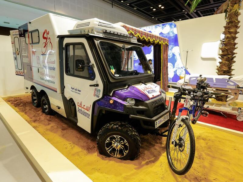 The Desert Response Smart Ambulance at Dubai Health Live. Victor Besa for The National