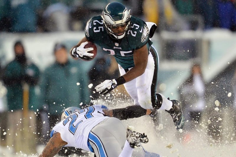 LeSean McCoy rushed for an Eagles franchise record 217 yards in the snow on Sunday. Jeffrey G Pittenger / USA Today Sports