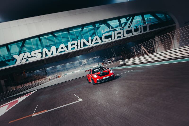 Yas Marina Circuit plays host to the 911 GT3 RS and 718 GT4 RS, Porsche's two latest tearaways. All photos: Porsche