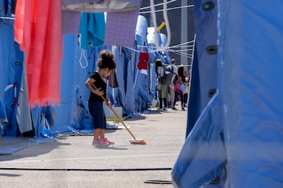 Conditions are difficult in many European refugee camps. AP