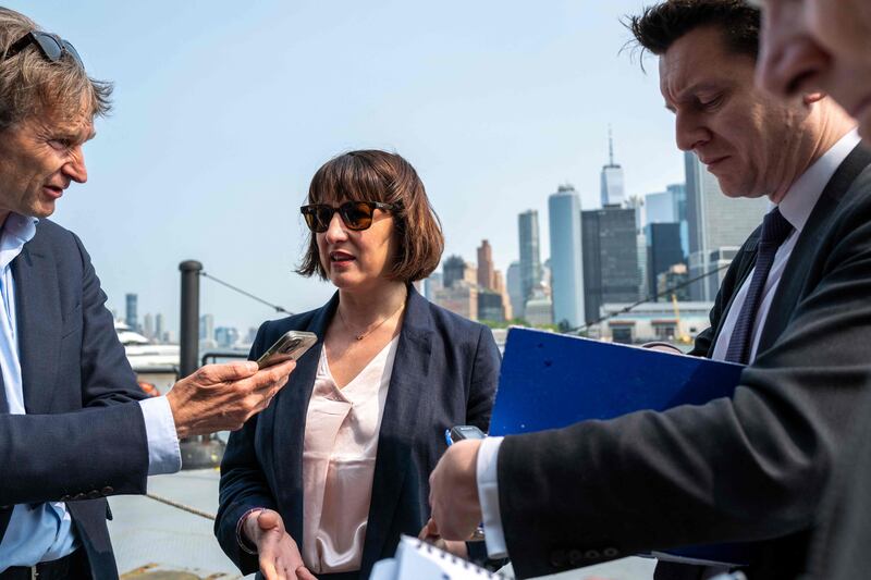 British Labour shadow chancellor Rachel Reeves in New York. Her party aims to follow a US approach to create jobs and opportunities. Getty Images