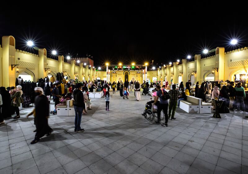 Crowds converge at Sheikh Zayed Heritage Festival in Al Wathba. Victor Besa / The National