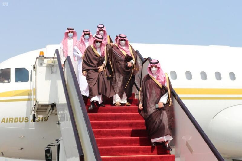 Saudi Minister of Foreign Affairs Prince Faisal bin Farhan bin Abdullah bin Faisal bin Farhan Al Saud arrives in Doha. Saudi Press Agency