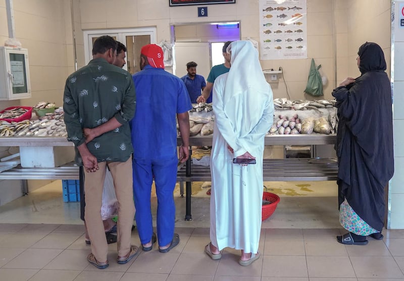 Abu Dhabi, United Arab Emirates, June 27, 2019.   Mirfa (west of ad)  to find out what people think about ghadan.  -- The Mirfa Fish Market.
Victor Besa/The National
Section:  NA
Reporter:Anna Zacharias