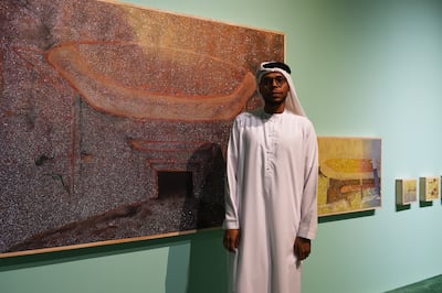Hashel Al Lamki's 'Neptune' explores the landscape of Al Ain. Vidhyaa Chandramohan / The National