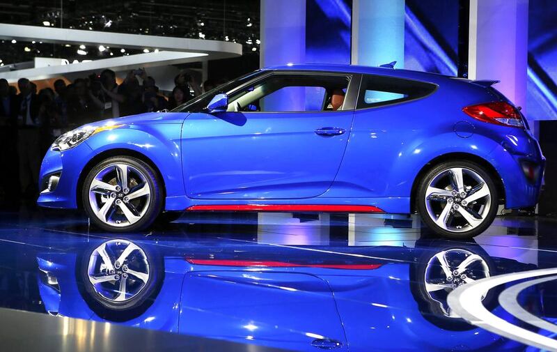 The 2014 Hyundai Velostar R spec vehicle is presented during the 2013 Los Angeles Auto Show.   REUTERS/Lucy Nicholson 