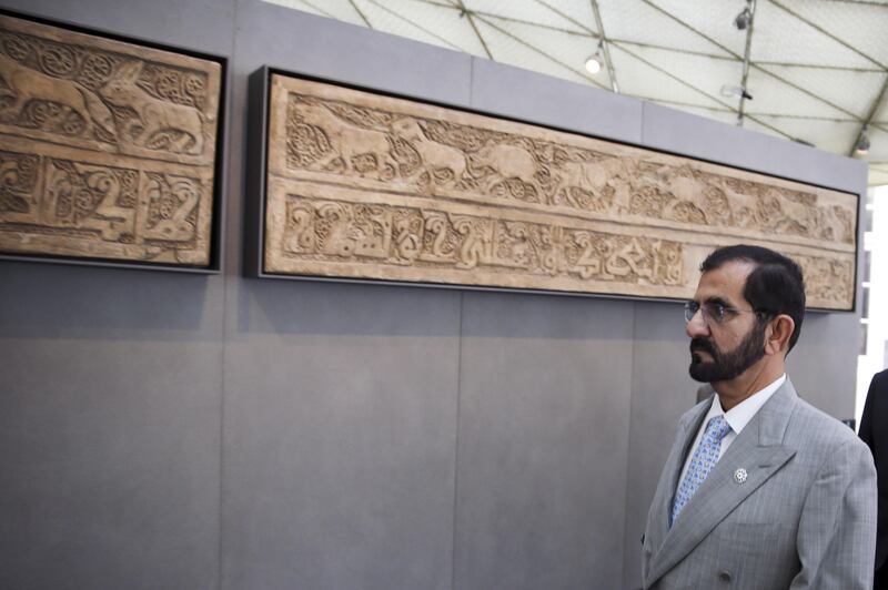 June 12, 2013 - Sheikh Mohammed bin Rashid tours the Islamic-art pavilion at the Louvre in Paris, France.

WAM