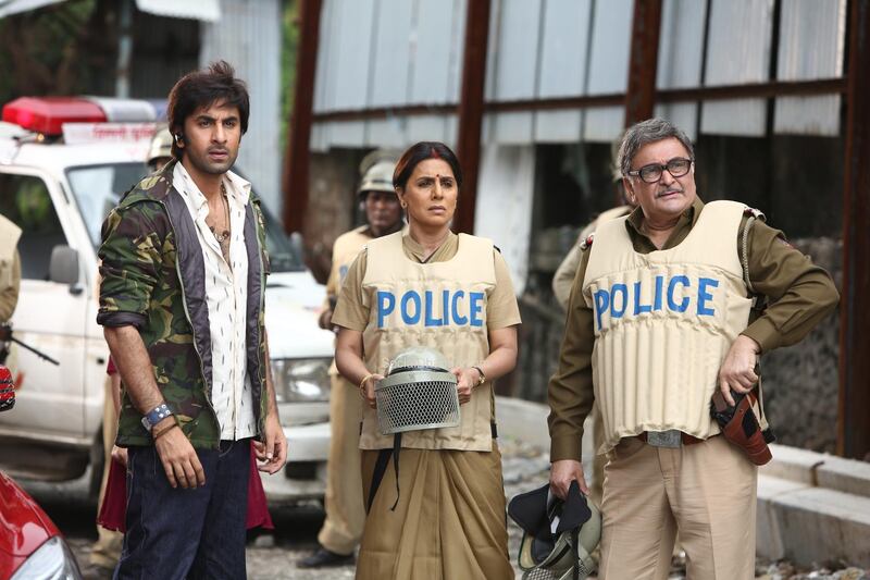 From left: Ranbir Kapoor, with his acting parents Neetu Kapora and Rishi Kapoor on the set of Besharam, 2013
CREDIT: Courtesy Movie Temple Productions *** Local Caption ***  IMG_4574.jpg