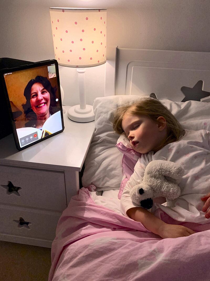 The hardest thing during lockdown for my 4-year-old daughter, Isobel, was that she missed being read stories by her grandma, so every few nights her grandma read her a bedtime story via a video call until she drifted off to sleep, dreaming of when they will meet again. They have such a close bond so it was really lovely to see that they could still connect during lockdown as they missed each other so much by LAURA MACEY

