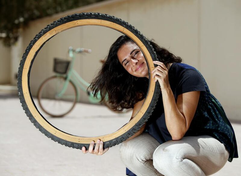 Rania Kana’an co-founded the Charicycles custom bicycle business with her sister Zaina in 2014. Chris Whiteoak for The National