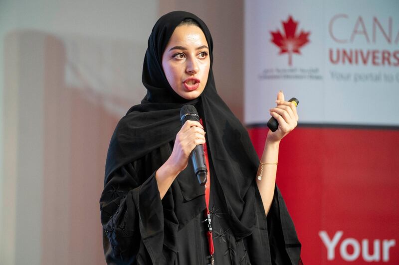 Reem Al Dhaheri, who won the Falling Walls Lab Dubai challenge. Courtesy: Falling Walls Lab Dubai