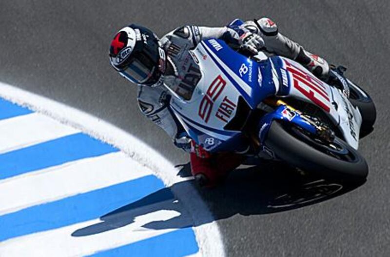 Jorge Lorenzo was in fine form around Laguna Seca, but a crash at the end of the qualifying session puts him doubt whether he can lead the grid tonight.