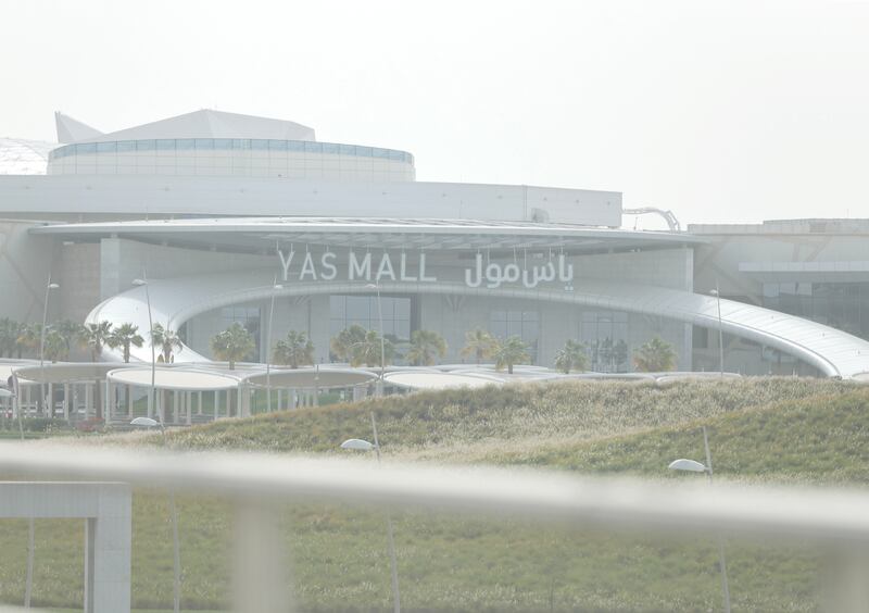 Abu Dhabi, United Arab Emirates, January 5, 2020.  Dust storms continue at the Yas Mall area Abu Dhabi.
Victor Besa / The National
Section:  NA
Reporter: