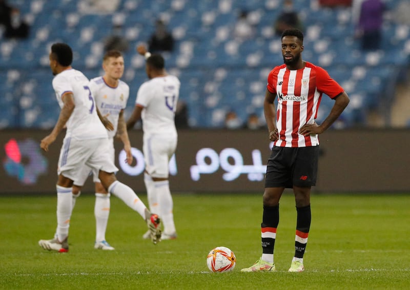 Inaki Williams – 7. The elder Williams brother continued his partnership up front with Sancet and whilst he would have to be patient for a chance, his speed and physicality on the ball, along with his hold-up play, did cause some problems. Reuters