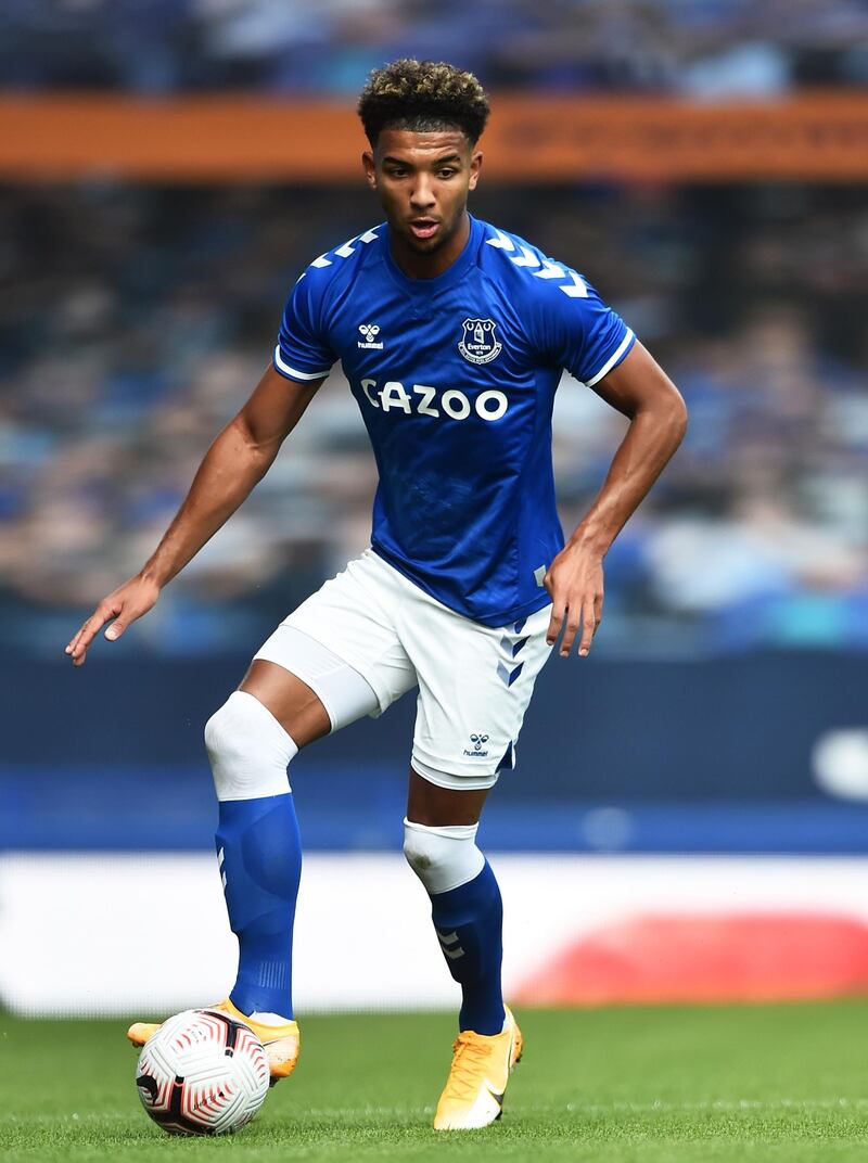 LIVERPOOL, ENGLAND - SEPTEMBER 05: Mason Holgate of Everton in action during the pre-season friendly match between Everton and Preston North End at Goodison Park on September 05, 2020 in Liverpool, England. (Photo by Nathan Stirk/Getty Images)