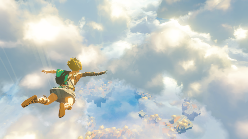 The Legend of Zelda: Tears of the Kingdom takes the action to the skies high above the land of Hyrule. Photo: Nintendo