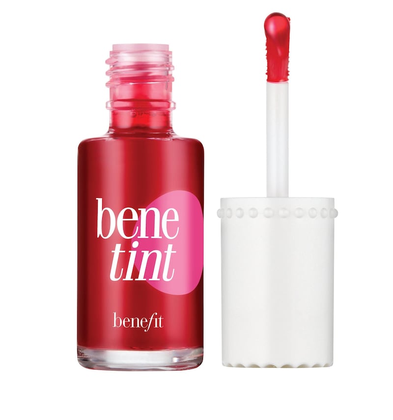 No one can be bothered lugging around a make-up bag, so this two-in-one Benetint by Benefit is good news. A lip stain as well as a blusher, it will keep you looking fresh