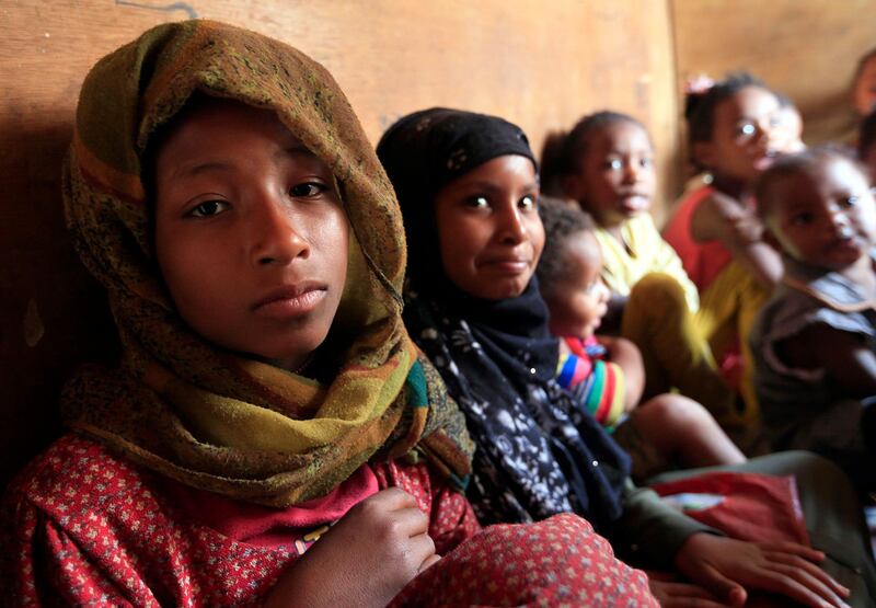 Children of Yemen's 'Muhamasheen' minority attend classes in Sanaa. AFP