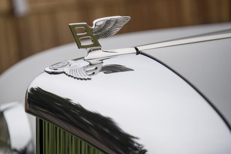 The hood ornament of Hussein's 1958 Bentley S1. David Paul Morris/Bloomberg