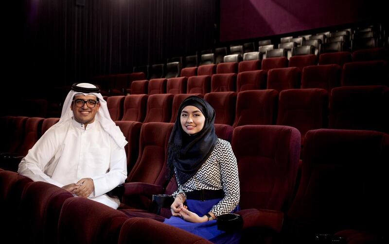 The young directors Rashid Al Nuaimi, left, and Deena Stevens. Antonie Robertson / The National