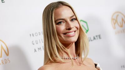 Margot Robbie at the awards ceremony on Sunday. AFP