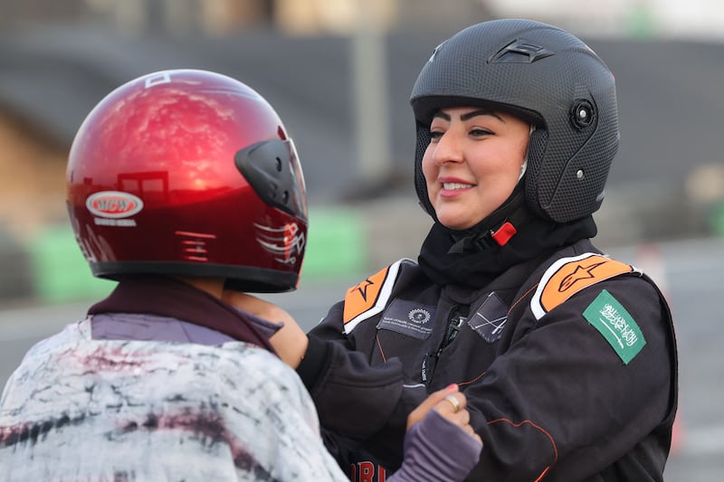 Almarglani took part in the kingdom’s first women’s autocross championship and came second in the qualifying round. AFP