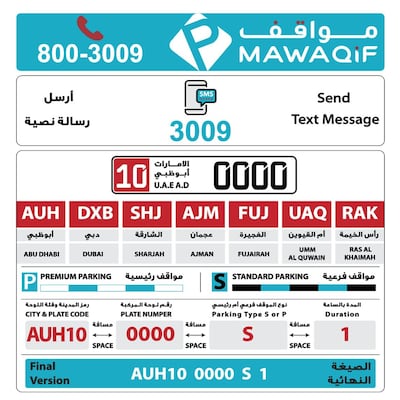 A guide to the new SMS parking payment system. Courtesy: Department of Transport.