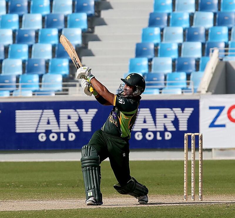 Sami Aslam showed with his century yesterday that he could be the solid opener the Pakistan senior team are looking for at the top of the batting order, which has been prone to many collapses. Satish Kumar / The National