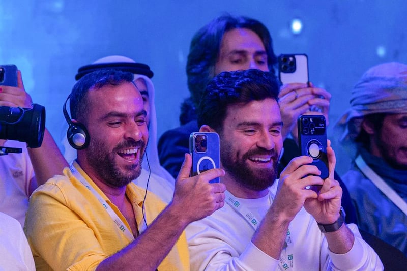 Attendees enjoy the 1 Billion Followers Summit. Sheikh Mohammed, Vice President and Ruler of Dubai, announced a Dh150m fund for influencers as well as the creation of a new headquarters. Photo: 1 Billion Followers Summit