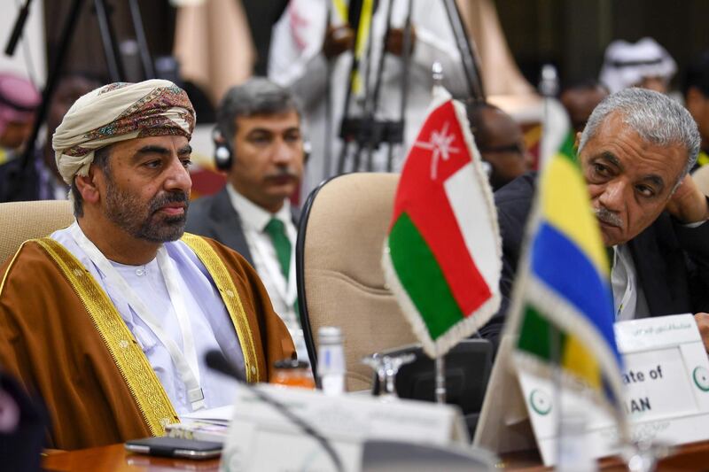 Omani ambassador to Saudi Arabia Ahmad bin Hilal Albusaidi attends an emergency ministerial meeting of the Organisation of Islamic Cooperation (OIC) in Jeddah. AFP