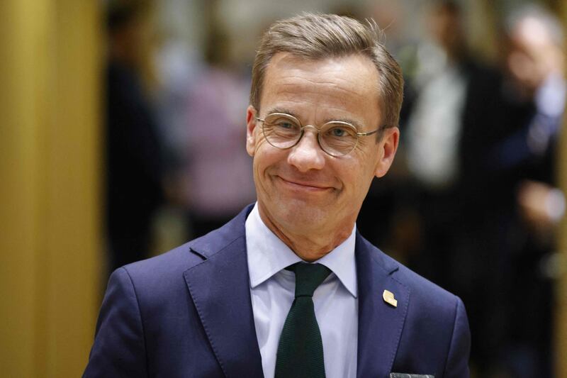 Sweden's Prime MInister Ulf Kristersson will visit Washington later this month, the White House has announced. AFP