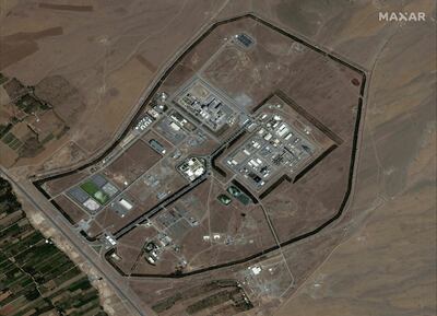A satellite image of the Arak heavy water reactor in Iran. AFP 
