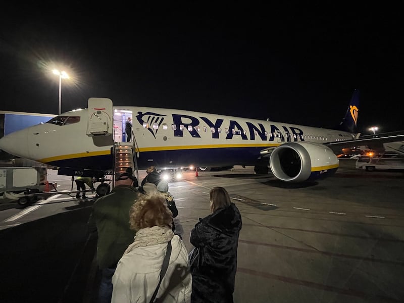Passengers boarding a Ryanair plane from Amman to Treviso, Italy, last month. Photo: Khaled Yacoub Oweis / The National