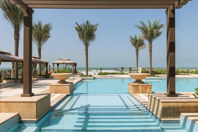 Pool. The 205-room luxury Ajman Saray opens on the Ajman corniche on Saturday. Neil Scott Corder / Starwood Hotels & Resorts Worldwide