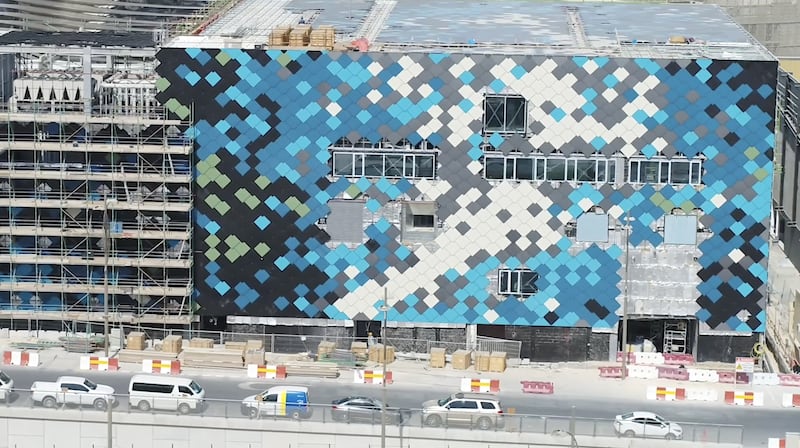 The building is being clad in thousands of solar tiles, their colours inspired by Claude Monet's 'Water Lilies' paintings. Courtesy: France Pavilion Expo 2020 Dubai