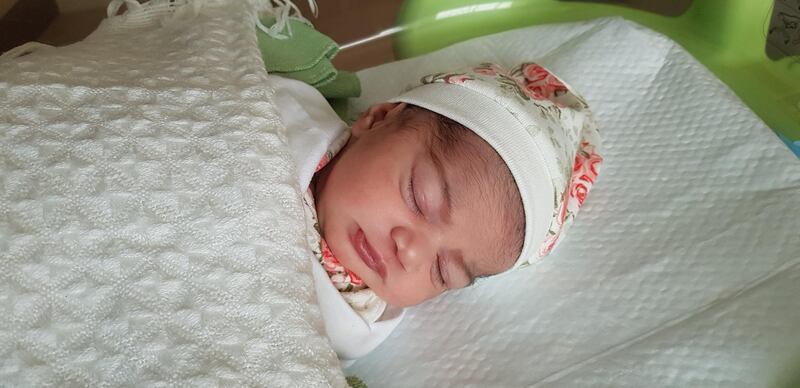 The first newborn at Danat Al Emarat Hospital was the daughter of Syrian man Kamal Sayyah, arriving at 4.29am on Eid Al Adha.
