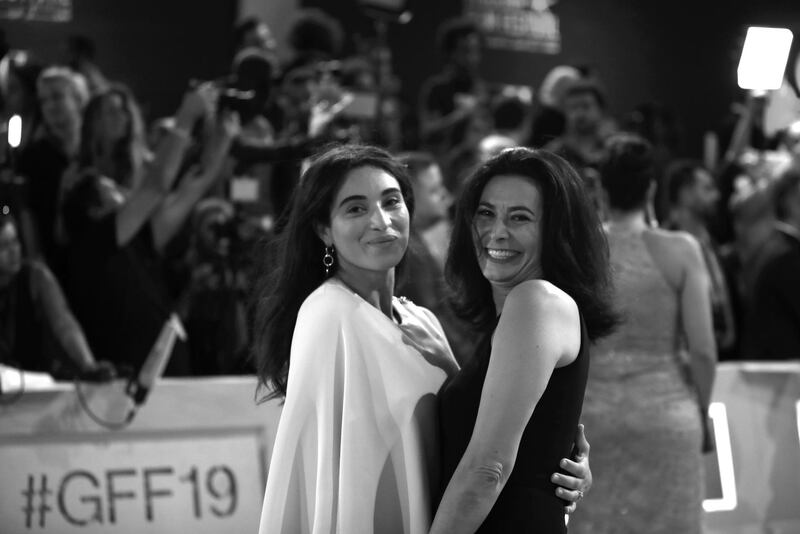 French actress Camelia Jordana (L) and Darina Joundi pose on the red carpet to attend the opening ceremony of the 3rd edition of El Gouna Film Festival, in the Egyptian Red Sea resort of el-Gouna, on September 19, 2019. (Photo by PATRICK BAZ / El Gouna Film Festival / AFP) / RESTRICTED TO EDITORIAL USE
