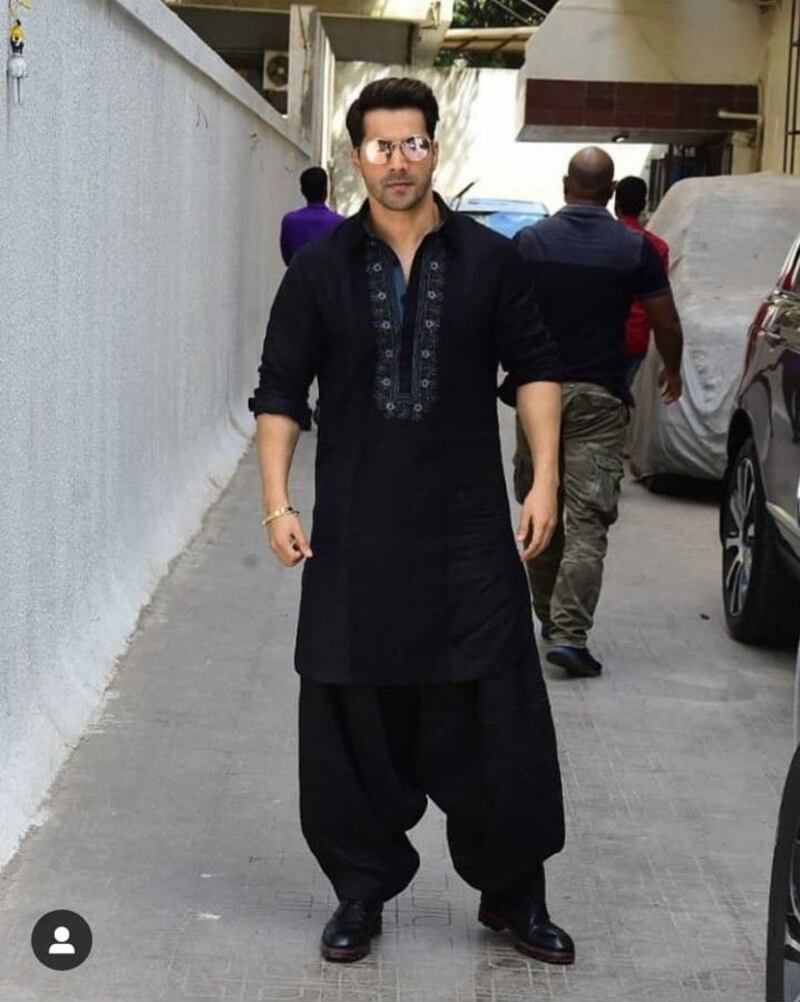 Varun Dhawan dressed as character Junaid Ansari during the filming of 'Dishoom'. Courtesy Nadiadwala Grandson Entertainment