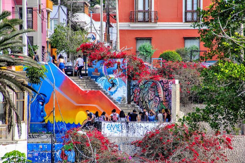 Street art in Barranco, Lima, Peru. Kalpana Sunder