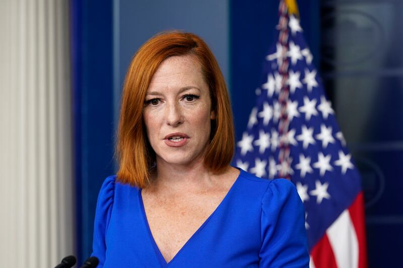 White House press secretary Jen Psaki on October 18. Photo: AP