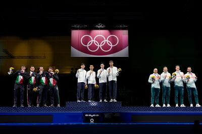 Podiums have been 3D printed using recycled household waste and ocean plastic. AP Photo