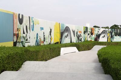 Aljada Skate Park is one of the largest facilities of its kind in the Middle East. Pawan Singh / The National