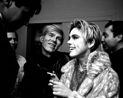 Andy Warhol stares at Edie Sedgwick, who he filmed for his 1965 film Poor Girl Rich Girl. Courtesy Andy Warhol