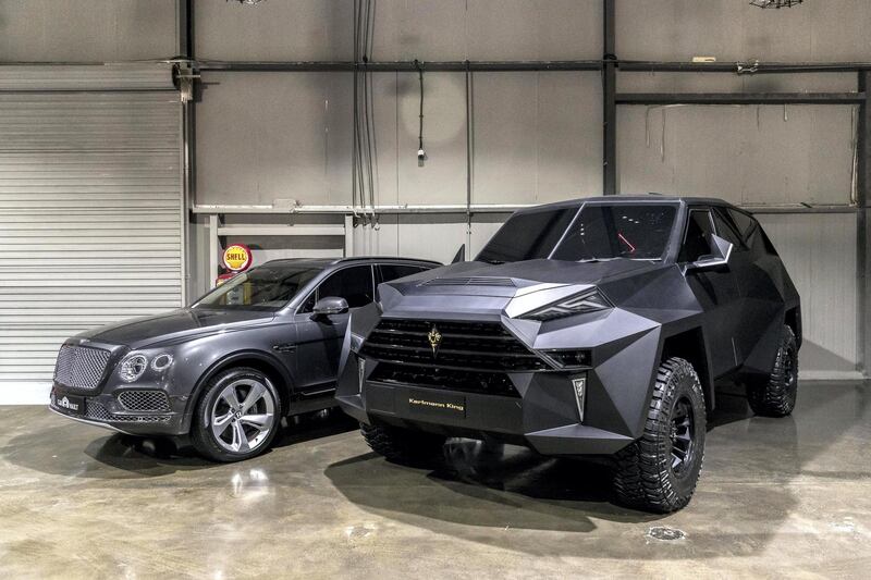 DUBAI, UNITED ARAB EMIRATES. 04 MARCH 2018. The monster-size off-roader by Karlmann King at Car Vault. (Photo: Antonie Robertson/The National) Journalist: Adam Workman. Section: Motoring.