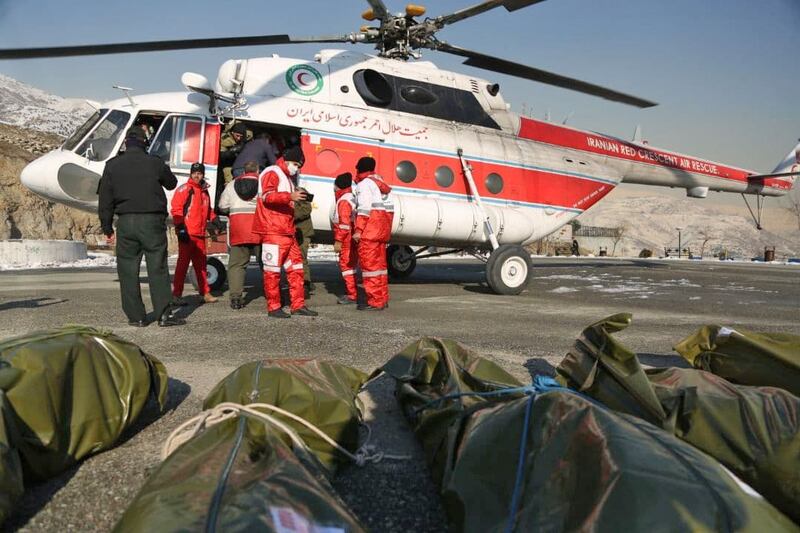 A handout picture provided by the Iranian Red Crescent. AFP