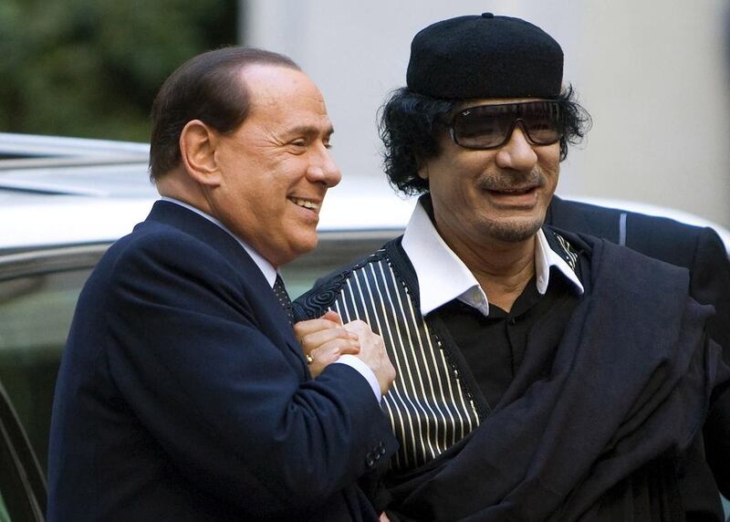 Silvio Berlusconi, the former Italian prime minister, and Muammar Qaddafi, the former Libyan president, signed a “Treaty of Friendship, Partnership and Cooperation” in 2009. Max Rossi / Reuters