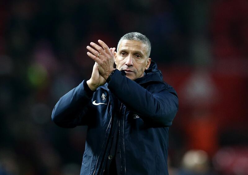 Brighton and Hove Albion 2 West Bromwich Albion 1, Saturday, 7pm.
West Brom are making a decent fist of coming straight back up after relegation from the Premier League. But Chris Hughton's, pictured, side will edge through here. Getty Images