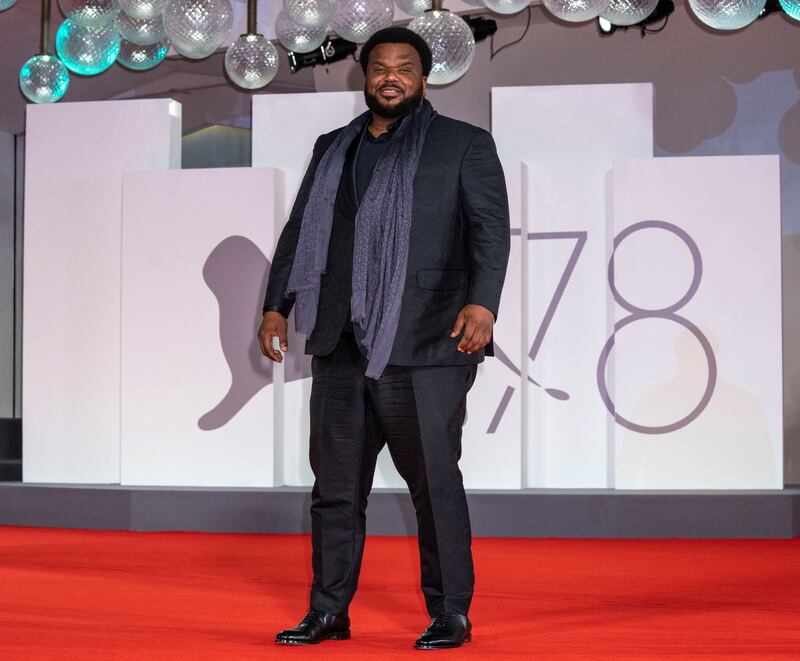 Craig Robinson attends the red carpet for 'Mona Lisa and the Blood Moon' during the 78th Venice International Film Festival on September 5, 2021. AP Photo