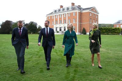 Liz Truss meets foreign ministers of the Baltic states at Chevening House in October. Getty Images